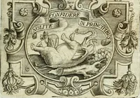 Picture 119 of 193 from D. Ioannis de Solorzano Pereira ... Emblemata centum, regio politica : Aeneis laminis affabre caelata, vividisque, et limatis carminibus explicita, & singularibus commentariis affatim illutrata : quibus, quicquid ad regum institutionem, et rectam reip. administrationem conducere, & pertinere videtur, summo studio disseritur ... cùm quadruplici indice absolutissimo ... (1653), leaf 530