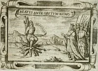 Picture 190 of 193 from D. Ioannis de Solorzano Pereira ... Emblemata centum, regio politica : Aeneis laminis affabre caelata, vividisque, et limatis carminibus explicita, & singularibus commentariis affatim illutrata : quibus, quicquid ad regum institutionem, et rectam reip. administrationem conducere, & pertinere videtur, summo studio disseritur ... cùm quadruplici indice absolutissimo ... (1653), leaf 873