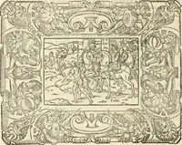 An illustration from Dion historien grec, Des faictz & gestes insignes des Romains : redvictz par annalles et consulatz, commençant au consulat de Lucius Cotta & Lucius Torquatus ... (1542)