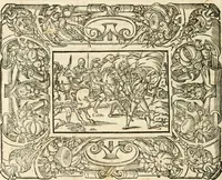 An illustration from Dion historien grec, Des faictz & gestes insignes des Romains : redvictz par annalles et consulatz, commençant au consulat de Lucius Cotta & Lucius Torquatus ... (1542)