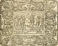 An illustration from Dion historien grec, Des faictz & gestes insignes des Romains : redvictz par annalles et consulatz, commençant au consulat de Lucius Cotta & Lucius Torquatus ... (1542)
