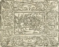An illustration from Dion historien grec, Des faictz & gestes insignes des Romains : redvictz par annalles et consulatz, commençant au consulat de Lucius Cotta & Lucius Torquatus ... (1542)