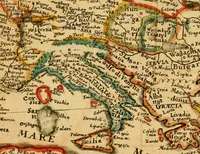 An illustration from Dionysiou Oikoumenes periegesis = Dionysii Orbis descriptio : commentario critico & geographico (in quo controversiae pleraeque quae in veteri geographia occurrunt explicantur, & obscura plurima elucidantur) ac tabulis illustrata (1658)