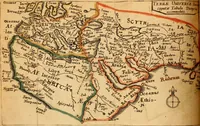 An illustration from Dionysiou Oikoumenes periegesis = Dionysii Orbis descriptio : commentario critico & geographico (in quo controversiae pleraeque quae in veteri geographia occurrunt explicantur, & obscura plurima elucidantur) ac tabulis illustrata (1658)