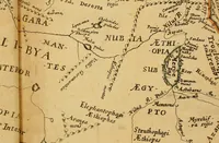 An illustration from Dionysiou Oikoumenes periegesis = Dionysii Orbis descriptio : commentario critico & geographico (in quo controversiae pleraeque quae in veteri geographia occurrunt explicantur, & obscura plurima elucidantur) ac tabulis illustrata (1658)