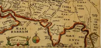 An illustration from Dionysiou Oikoumenes periegesis = Dionysii Orbis descriptio : commentario critico & geographico (in quo controversiae pleraeque quae in veteri geographia occurrunt explicantur, & obscura plurima elucidantur) ac tabulis illustrata (1658)