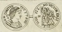 An illustration from Dios genethlia : Natalitia Iovis, in numismate imp. Antonini Caracallae expressa : epistola Caroli Patini (1681)