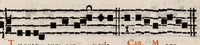 An illustration from Directorium chori : ad usum omnium ecclesiarum, tam cathedralium, quam collegiatarum, nuper restitutum, & nunc secundo in lucem editum (1589)