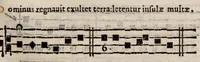 An illustration from Directorium chori : ad usum omnium ecclesiarum, tam cathedralium, quam collegiatarum, nuper restitutum, & nunc secundo in lucem editum (1589)