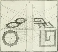 An illustration from Direzioni a' giovani studenti nel disegno dell'architettura civile, nell'Accademia Clementina dell'Instituto della scienze (1753)