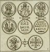 An illustration from Discorsi del S. Don Antonio Agostini sopra le medaglie et altre anticaglie divisi in XI dialoghi : tradotti dalla lingua spagnuola nell'italiana con l'aggiunta di molti ritratti di belle, et rare medaglie .. (1592)