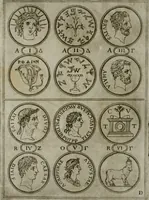 An illustration from Discorsi del S. Don Antonio Agostini sopra le medaglie et altre anticaglie divisi in XI dialoghi : tradotti dalla lingua spagnuola nell'italiana con l'aggiunta di molti ritratti di belle, et rare medaglie .. (1592)