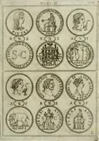 An illustration from Discorsi del S. Don Antonio Agostini sopra le medaglie et altre anticaglie divisi in XI dialoghi : tradotti dalla lingua spagnuola nell'italiana con l'aggiunta di molti ritratti di belle, et rare medaglie .. (1592)