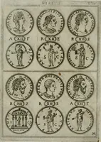 An illustration from Discorsi del S. Don Antonio Agostini sopra le medaglie et altre anticaglie divisi in XI dialoghi : tradotti dalla lingua spagnuola nell'italiana con l'aggiunta di molti ritratti di belle, et rare medaglie .. (1592)
