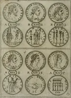 An illustration from Discorsi del S. Don Antonio Agostini sopra le medaglie et altre anticaglie divisi in XI dialoghi : tradotti dalla lingua spagnuola nell'italiana con l'aggiunta di molti ritratti di belle, et rare medaglie .. (1592)