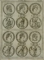 Picture 27 of 148 from Discorsi del S. Don Antonio Agostini sopra le medaglie et altre anticaglie divisi in XI dialoghi : tradotti dalla lingua spagnuola nell'italiana con l'aggiunta di molti ritratti di belle, et rare medaglie .. (1592), leaf 25