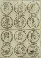 An illustration from Discorsi del S. Don Antonio Agostini sopra le medaglie et altre anticaglie divisi in XI dialoghi : tradotti dalla lingua spagnuola nell'italiana con l'aggiunta di molti ritratti di belle, et rare medaglie .. (1592)
