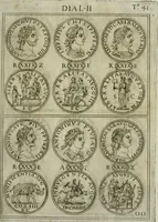 Picture 47 of 148 from Discorsi del S. Don Antonio Agostini sopra le medaglie et altre anticaglie divisi in XI dialoghi : tradotti dalla lingua spagnuola nell'italiana con l'aggiunta di molti ritratti di belle, et rare medaglie .. (1592), leaf 44
