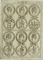 Picture 49 of 148 from Discorsi del S. Don Antonio Agostini sopra le medaglie et altre anticaglie divisi in XI dialoghi : tradotti dalla lingua spagnuola nell'italiana con l'aggiunta di molti ritratti di belle, et rare medaglie .. (1592), leaf 46