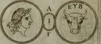 Picture 65 of 148 from Discorsi del S. Don Antonio Agostini sopra le medaglie et altre anticaglie divisi in XI dialoghi : tradotti dalla lingua spagnuola nell'italiana con l'aggiunta di molti ritratti di belle, et rare medaglie .. (1592), leaf 57