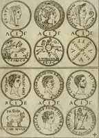 An illustration from Discorsi del S. Don Antonio Agostini sopra le medaglie et altre anticaglie divisi in XI dialoghi : tradotti dalla lingua spagnuola nell'italiana con l'aggiunta di molti ritratti di belle, et rare medaglie .. (1592)