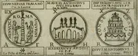 An illustration from Discorsi del S. Don Antonio Agostini sopra le medaglie et altre anticaglie divisi in XI dialoghi : tradotti dalla lingua spagnuola nell'italiana con l'aggiunta di molti ritratti di belle, et rare medaglie .. (1592)