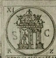 Picture 86 of 148 from Discorsi del S. Don Antonio Agostini sopra le medaglie et altre anticaglie divisi in XI dialoghi : tradotti dalla lingua spagnuola nell'italiana con l'aggiunta di molti ritratti di belle, et rare medaglie .. (1592), leaf 63