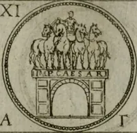 Picture 87 of 148 from Discorsi del S. Don Antonio Agostini sopra le medaglie et altre anticaglie divisi in XI dialoghi : tradotti dalla lingua spagnuola nell'italiana con l'aggiunta di molti ritratti di belle, et rare medaglie .. (1592), leaf 63