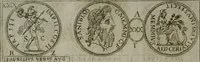 An illustration from Discorsi del S. Don Antonio Agostini sopra le medaglie et altre anticaglie divisi in XI dialoghi : tradotti dalla lingua spagnuola nell'italiana con l'aggiunta di molti ritratti di belle, et rare medaglie .. (1592)