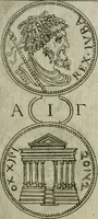 Picture 104 of 148 from Discorsi del S. Don Antonio Agostini sopra le medaglie et altre anticaglie divisi in XI dialoghi : tradotti dalla lingua spagnuola nell'italiana con l'aggiunta di molti ritratti di belle, et rare medaglie .. (1592), leaf 68