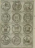 An illustration from Discorsi del S. Don Antonio Agostini sopra le medaglie et altre anticaglie divisi in XI dialoghi : tradotti dalla lingua spagnuola nell'italiana con l'aggiunta di molti ritratti di belle, et rare medaglie .. (1592)
