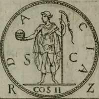Picture 131 of 148 from Discorsi del S. Don Antonio Agostini sopra le medaglie et altre anticaglie divisi in XI dialoghi : tradotti dalla lingua spagnuola nell'italiana con l'aggiunta di molti ritratti di belle, et rare medaglie .. (1592), leaf 75