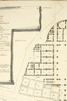 An illustration from Discorso del cavalier Carlo Fontana sopra il Monte Citatorio situato nel Campo Martio, ed altre cose ad esso appartenenti, con disegni tanto degl' antichi, quanto de' moderni edificii della nuova Curia (1694)