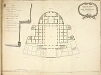 An illustration from Discorso del cavalier Carlo Fontana sopra il Monte Citatorio situato nel Campo Martio, ed altre cose ad esso appartenenti, con disegni tanto degl' antichi, quanto de' moderni edificii della nuova Curia (1694)