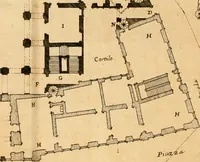 An illustration from Discorso del cavalier Carlo Fontana sopra il Monte Citatorio situato nel Campo Martio, ed altre cose ad esso appartenenti, con disegni tanto degl' antichi, quanto de' moderni edificii della nuova Curia (1694)
