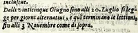 An illustration from Discorso della lingva bolognese : in questa terza impressione arrichito di molte curiosità vtili à signori forastieri : doue si dilucidano intelligenza dell'idioma, academici ritroui, attinenze del studio, vsanze della città, commerzio del trafico, nouelle morali, onoranze di virtuosi, esercizi bellici, trattenimenti popolari, faceti discorsi, cianciumi donneschi, prouerbi dichiarati : bizarro capriccio (1630)
