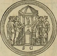 Picture 347 of 481 from Discorso della religione antica de Romani, insieme vn'altro Discorso della castrametatione, et disciplina militare, bagni, & essercitij antichi di detti Romani; (1569), leaf 219