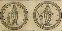 An illustration from Discorso della religione antica de Romani, insieme vn'altro Discorso della castrametatione, et disciplina militare, bagni, & essercitij antichi di detti Romani; (1569)