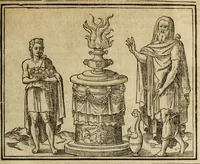 An illustration from Discorso della religione antica de Romani, insieme vn'altro Discorso della castrametatione, et disciplina militare, bagni, & essercitij antichi di detti Romani; (1569)