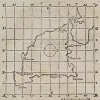 An illustration from Discorso di M. Gioseppe Moleto ... nel quale con uia facile & brieue, si dichiarano & insegnano tutti i termini, & tutte le regole appartenenti alla geografia : di nuouo dal proprio autore ricorretto, & accresciuto del modo di far i mappamondi, le balle, le tauole di geografia : di trouar le differenze delle lunghezze, & delle larghezze, di molte figure : & di molte, & molte cose necessarie alla perfettione della scienza, che nell'altro mancauano. -- (1573)