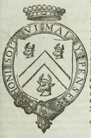 An illustration from A discouerie of errours in the first edition of the Catalogue of nobility, published by Raphe Brooke, Yorke Herald, 1619, and printed heerewith word for word, according to that edition : with a continuance of the successions, from 1619 vntill this present yeare, 1622 : at the end whereof, is annexed a review of a later edition, by him stolne into the world, 1621 (1622)