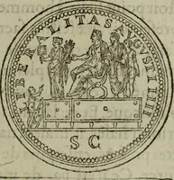An illustration from Discours de la religion des anciens Romains : de la castrametation & discipline militaire d'iceux. Des bains & antiques exercitations grecques & romaines ... (1581)