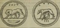 Picture 233 of 440 from Discours de la religion des anciens Romains : de la castrametation & discipline militaire d'iceux. Des bains & antiques exercitations grecques & romaines ... (1581), leaf 172