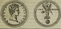 An illustration from Discours de la religion des anciens Romains : de la castrametation & discipline militaire d'iceux. Des bains & antiques exercitations grecques & romaines ... (1581)