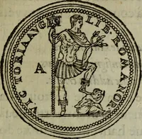 Picture 248 of 440 from Discours de la religion des anciens Romains : de la castrametation & discipline militaire d'iceux. Des bains & antiques exercitations grecques & romaines ... (1581), leaf 184