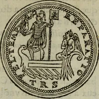 An illustration from Discours de la religion des anciens Romains : de la castrametation & discipline militaire d'iceux. Des bains & antiques exercitations grecques & romaines ... (1581)