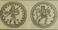 Picture 290 of 440 from Discours de la religion des anciens Romains : de la castrametation & discipline militaire d'iceux. Des bains & antiques exercitations grecques & romaines ... (1581), leaf 220