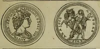 An illustration from Discours de la religion des anciens Romains : de la castrametation & discipline militaire d'iceux. Des bains & antiques exercitations grecques & romaines ... (1581)