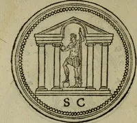An illustration from Discours de la religion des anciens Romains : de la castrametation & discipline militaire d'iceux. Des bains & antiques exercitations grecques & romaines ... (1581)