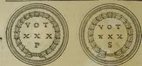 An illustration from Discours de la religion des anciens Romains : de la castrametation & discipline militaire d'iceux. Des bains & antiques exercitations grecques & romaines ... (1581)